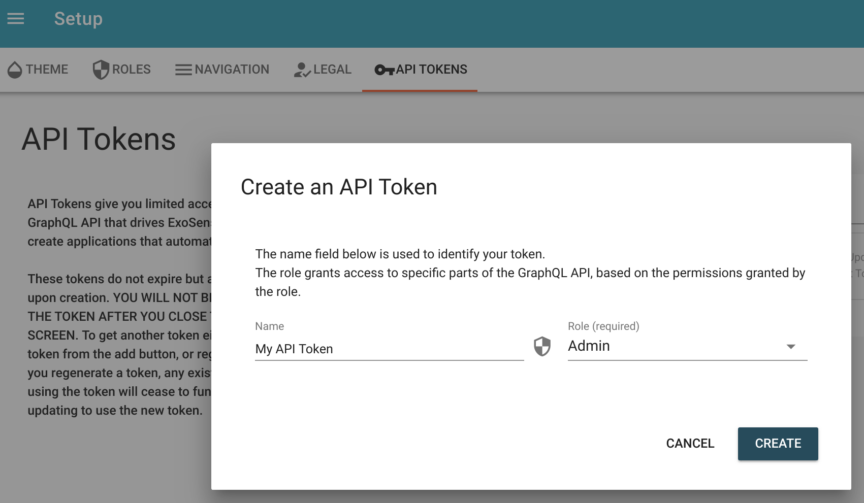 Creating an API Token