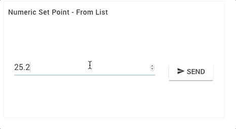 Freeform entry of a value to send