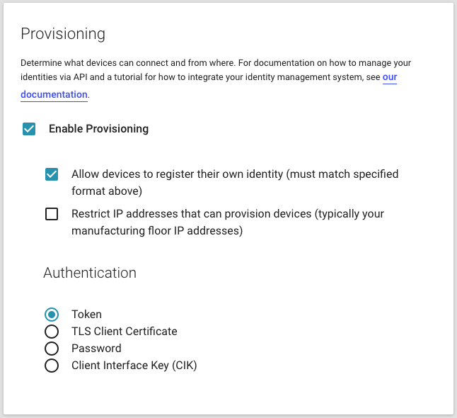 provisioning & http