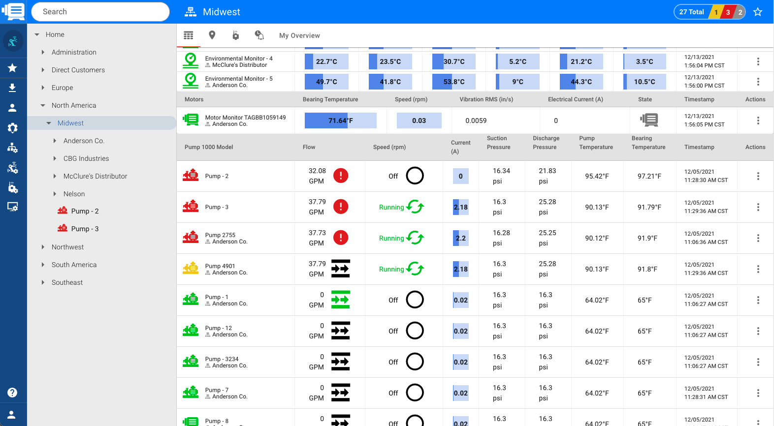 Side Nav / Fleet View