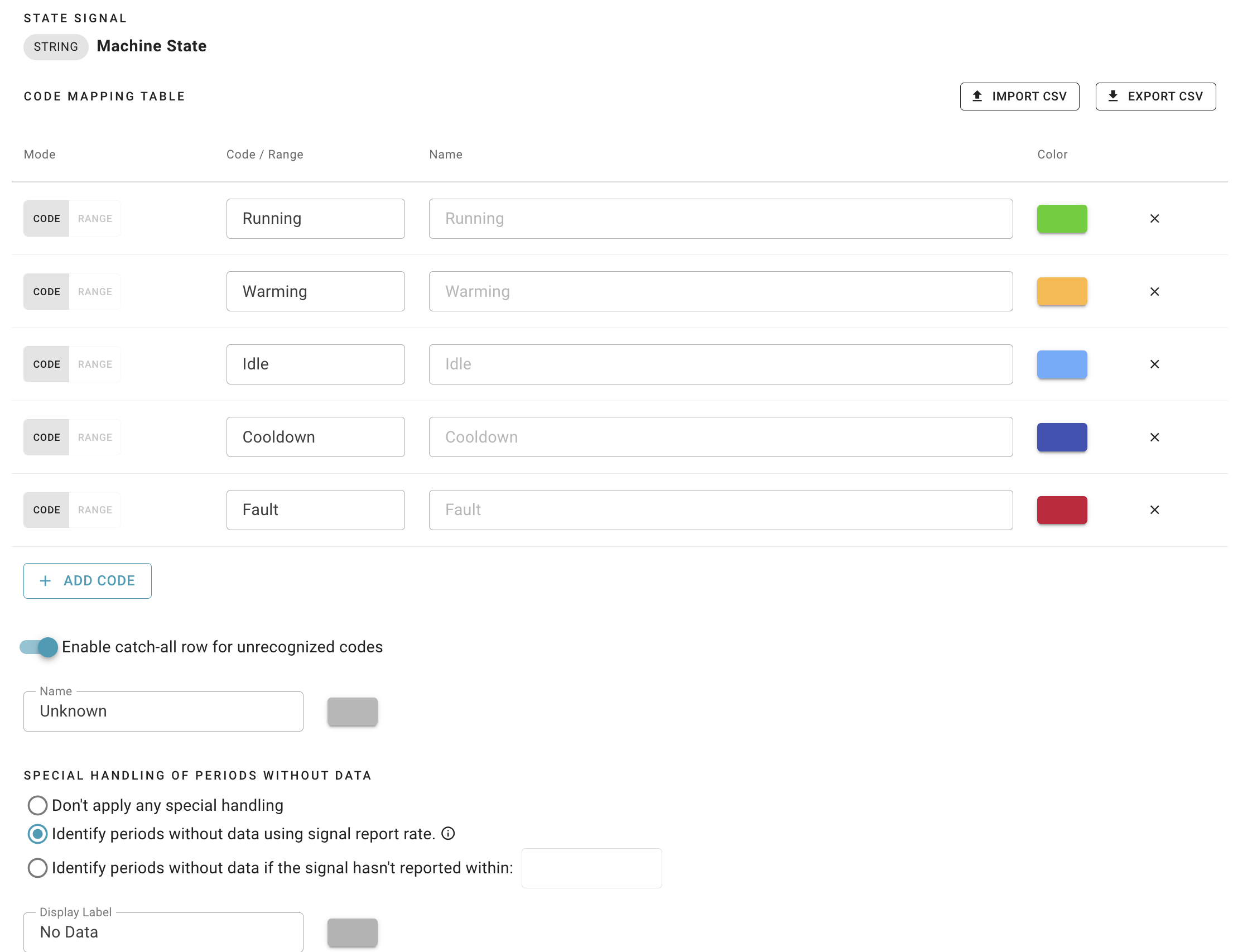 State Timeline Panel Config