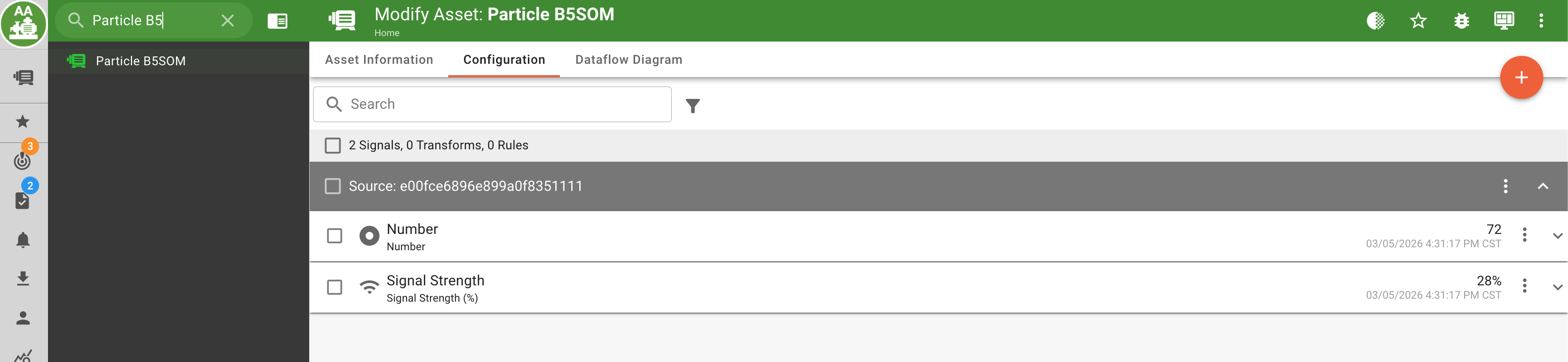 view asset configuration